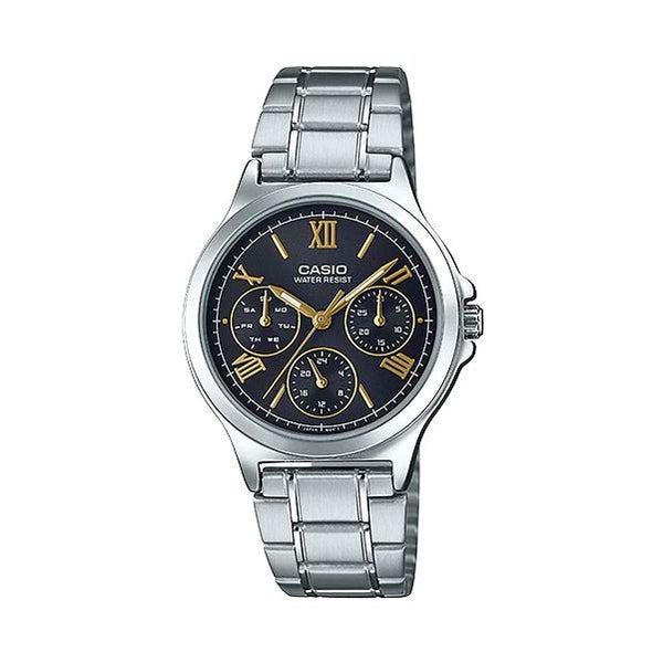 LTP-V300D-1A2, Original CASIO women's, stainless steel, multi function watches